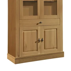 Online Kiefer Vitrinenschrank Drobeta Wohnzimmervitrinen|Massivholz Schränke