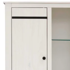 Discount Kiefernschrank Siluzia Vitrinenschrank