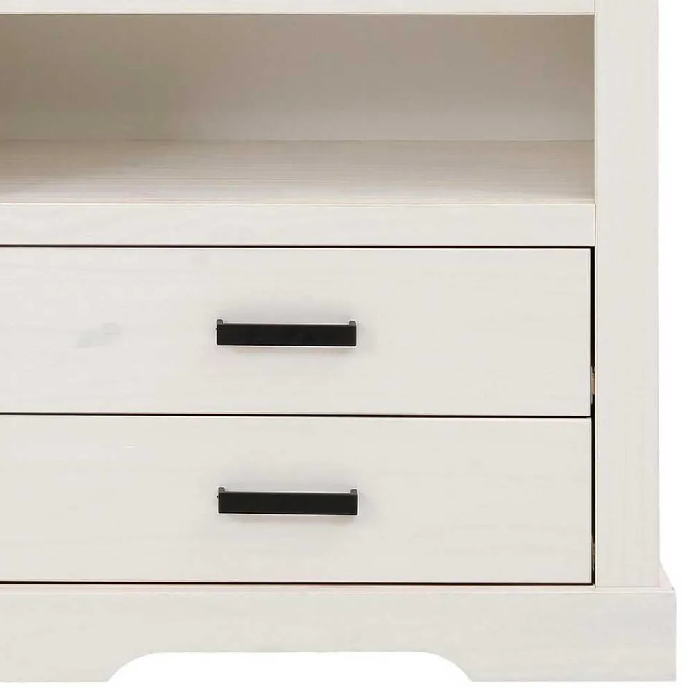 Discount Kiefernschrank Siluzia Vitrinenschrank