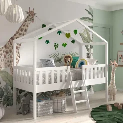 Discount Kinder Hausbett mit Leiter Comi Kinder Kinderbetten|Kinderhochbetten