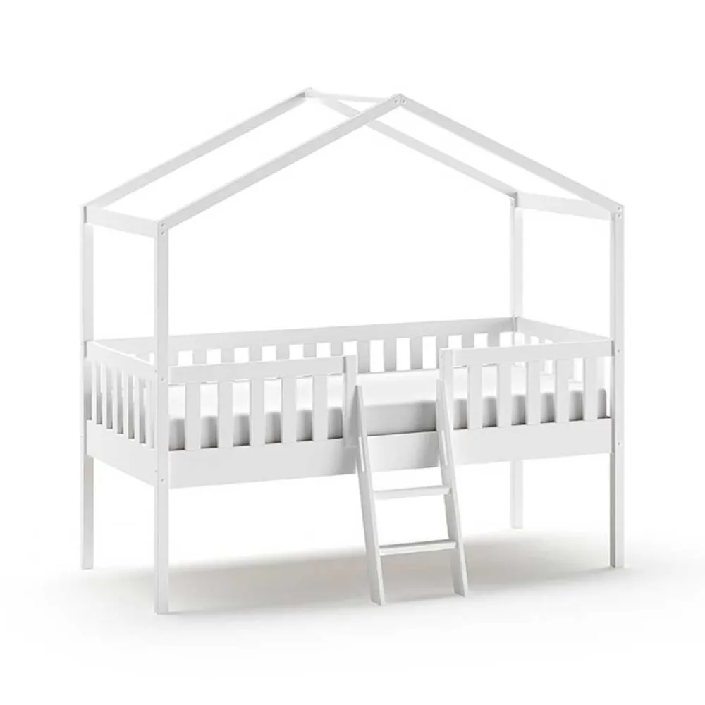 Discount Kinder Hausbett mit Leiter Comi Kinder Kinderbetten|Kinderhochbetten