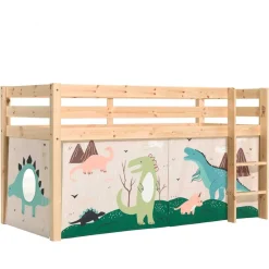 Kinder Hochbett mit Vorhang Sestranco*Pharao24 Discount