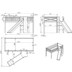 New Kinderhochbett Hedi Kinder Kinderhochbetten|Kinderbetten