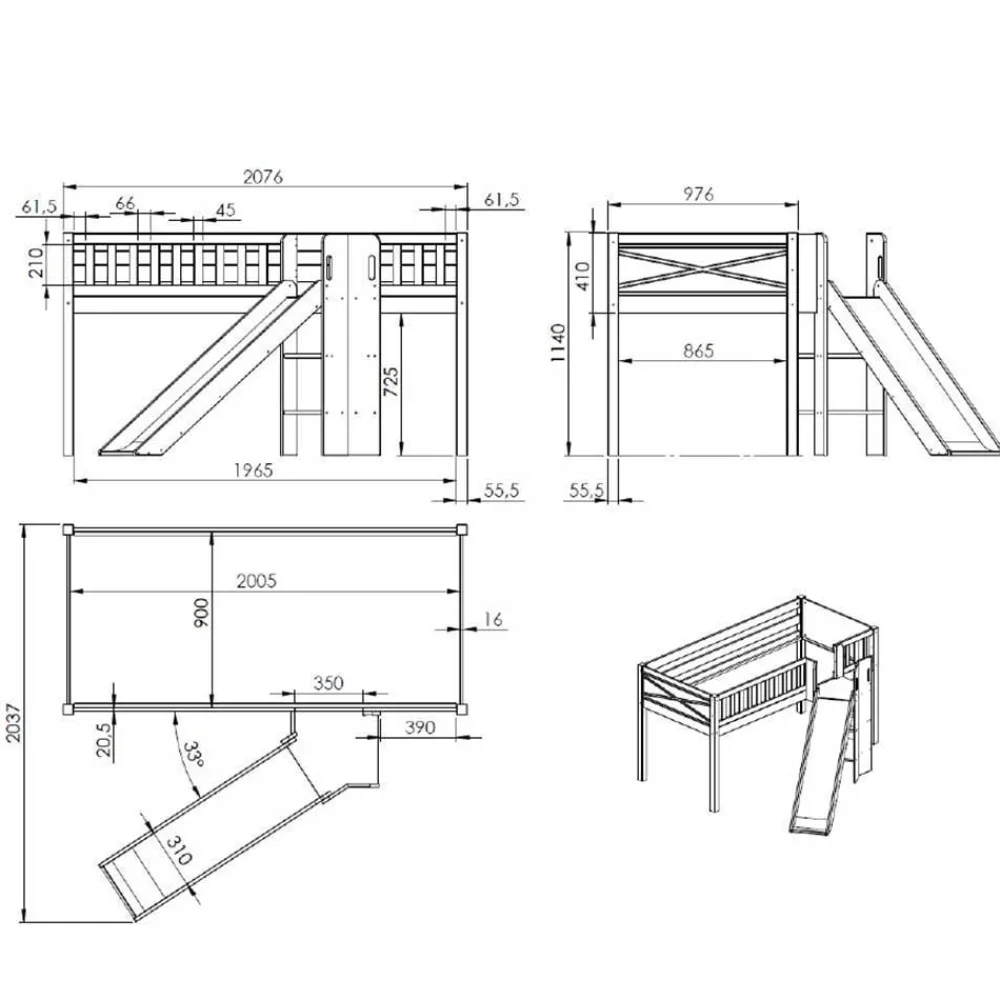 Kinderhochbett Lucion*Pharao24 New