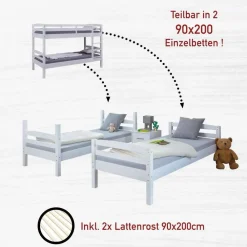 Discount Kinderstockbett Opal Kinder Kinderbetten|Etagenbetten