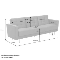 Klappcouch Anthrazit Loytima*Pharao24 Outlet