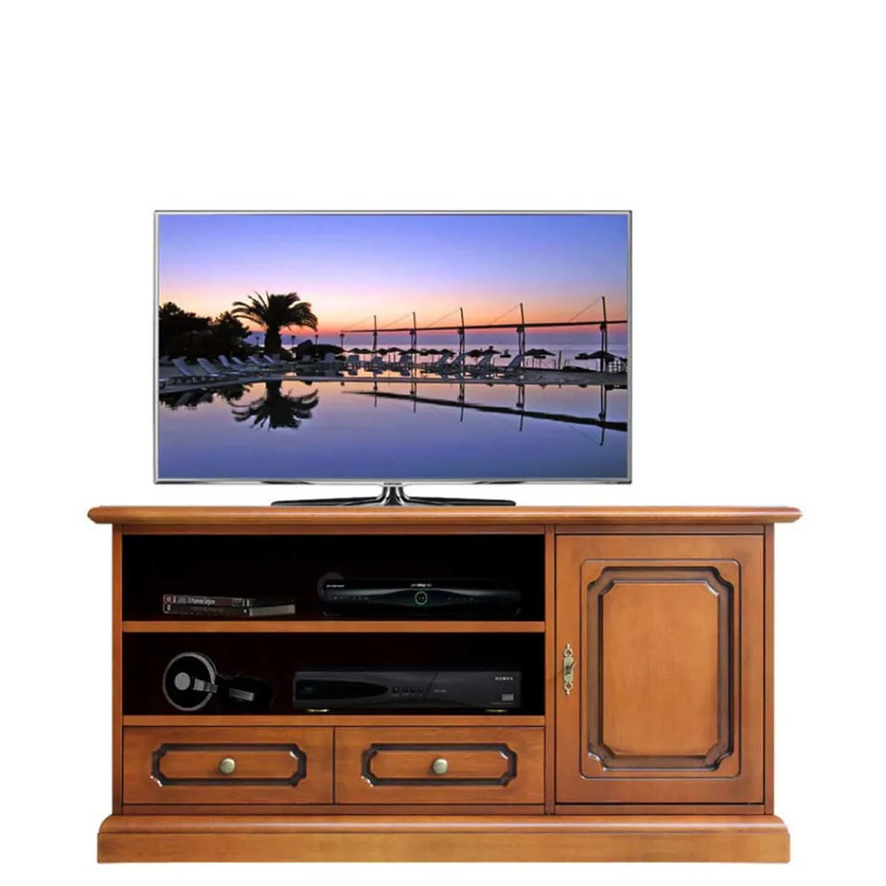 New Klassischer Fernsehunterschrank Cadruna Massivholz Tv Möbel|Fernsehtische