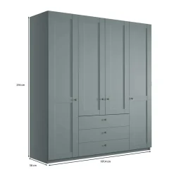 Kleiderschrank 200 cm breit Forjan*Pharao24 Online