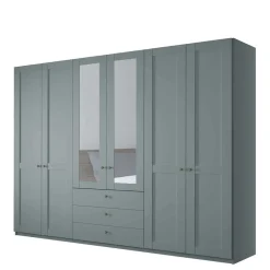New Kleiderschrank graugrün Landhaus Forjan Drehtürenschränke|Kleiderschränke