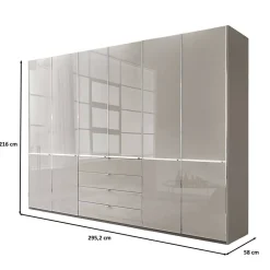 Kleiderschrank hellgrau Voscona*Pharao24 Outlet