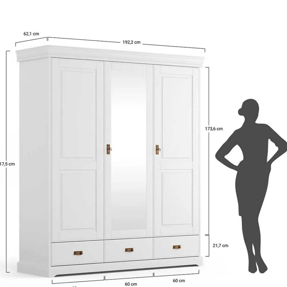 Kleiderschrank Holz Aluko*Pharao24 Clearance