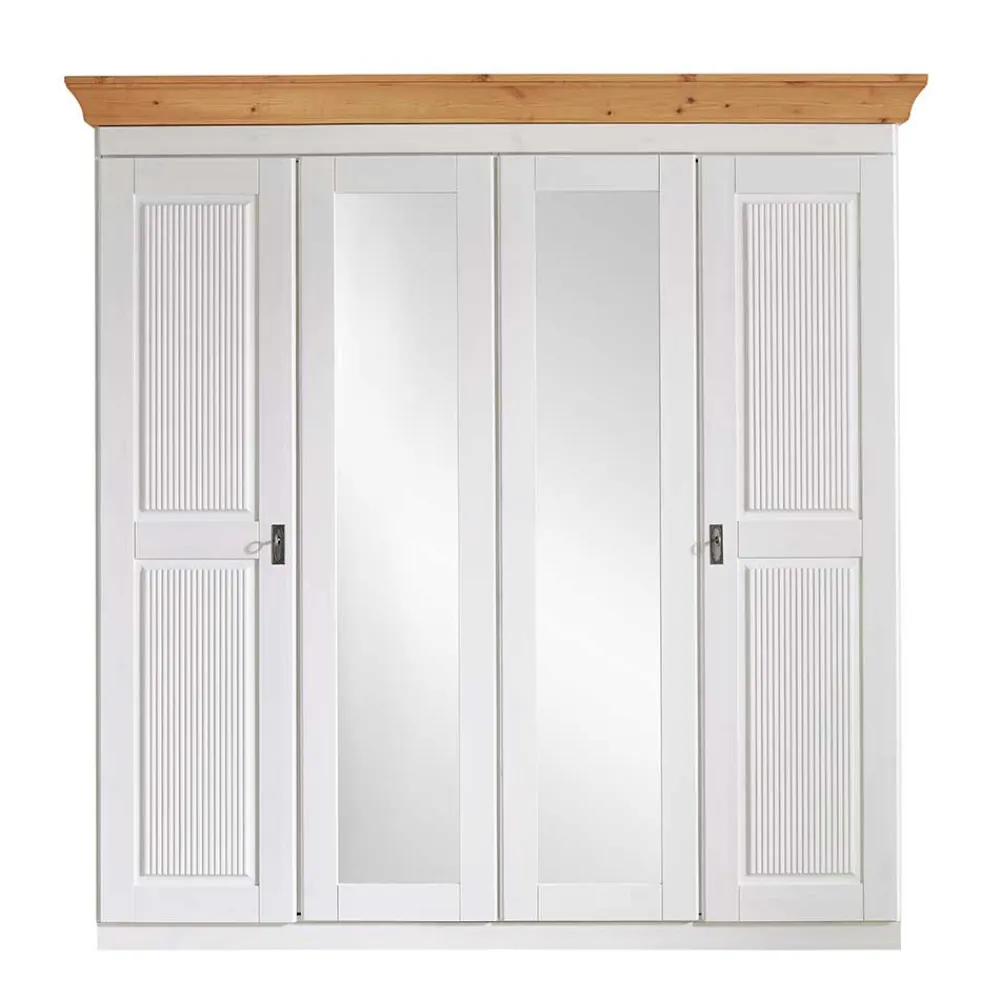 New Kleiderschrank Holz Bazna Drehtürenschränke|Massivholz Kleiderschränke