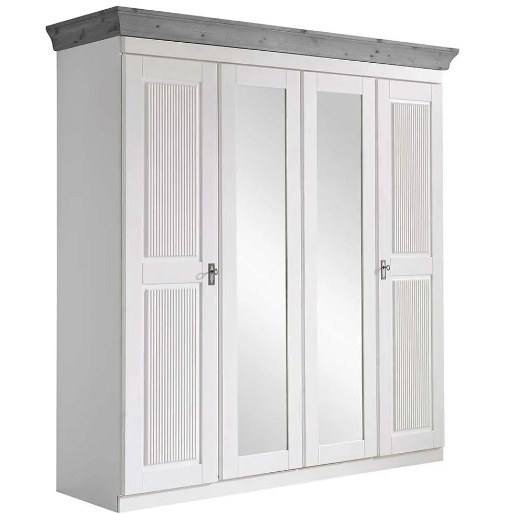 Kleiderschrank Holz Benfitas*Pharao24 Online