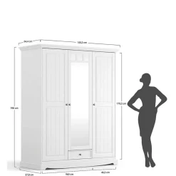 Kleiderschrank Holz Corao*Pharao24 Clearance