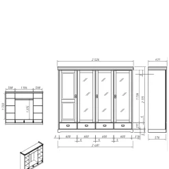 Kleiderschrank Holz Limita*Pharao24 Discount
