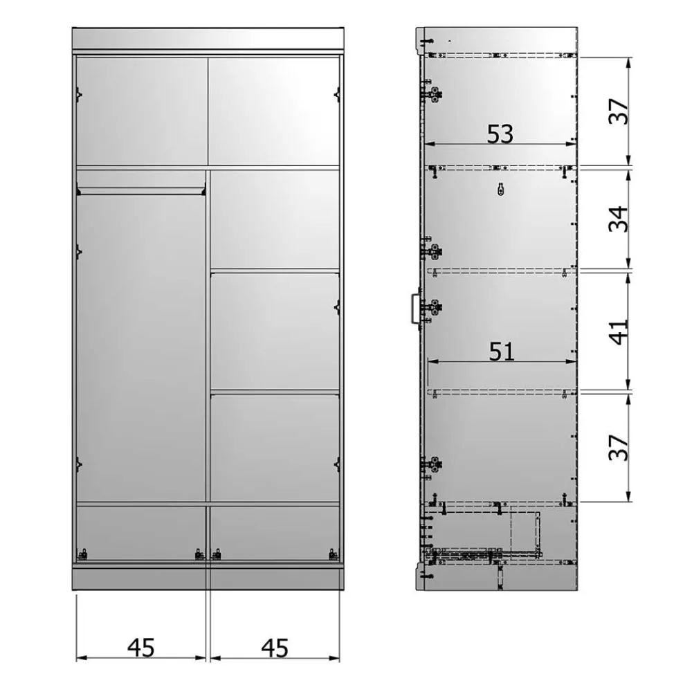 Kleiderschrank Holz Olcian*Pharao24