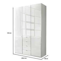 New Kleiderschrank in Weiß Bean Jugendkleiderschrank