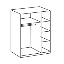 Kleiderschrank Letla*Pharao24 Discount