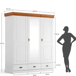 New Kleiderschrank Limita Massivholzmöbel|Drehtürenschränke