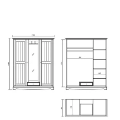 Kleiderschrank Massivholz Vomano*Pharao24