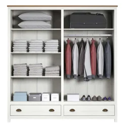 Online Kleiderschrank Massivholz Benita Massivholzmöbel|Drehtürenschränke