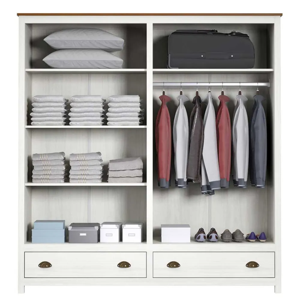 Online Kleiderschrank Massivholz Benita Massivholzmöbel|Drehtürenschränke
