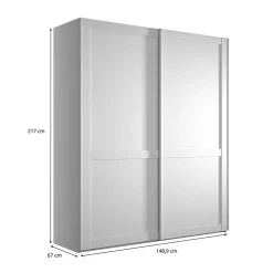 Kleiderschrank mit Schiebetüren Tudana*Pharao24 Clearance