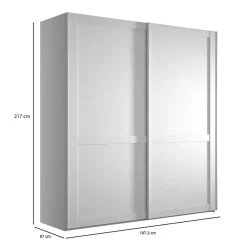 Kleiderschrank mit Schiebetüren Tudana*Pharao24 Clearance