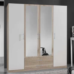 Sale Kleiderschrank mit Spiegeln Simeon Jugendkleiderschrank|Drehtürenschränke