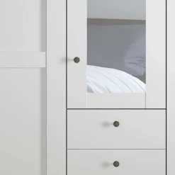 Clearance Kleiderschrank mit Spiegel Tudana Drehtürenschränke|Kleiderschränke