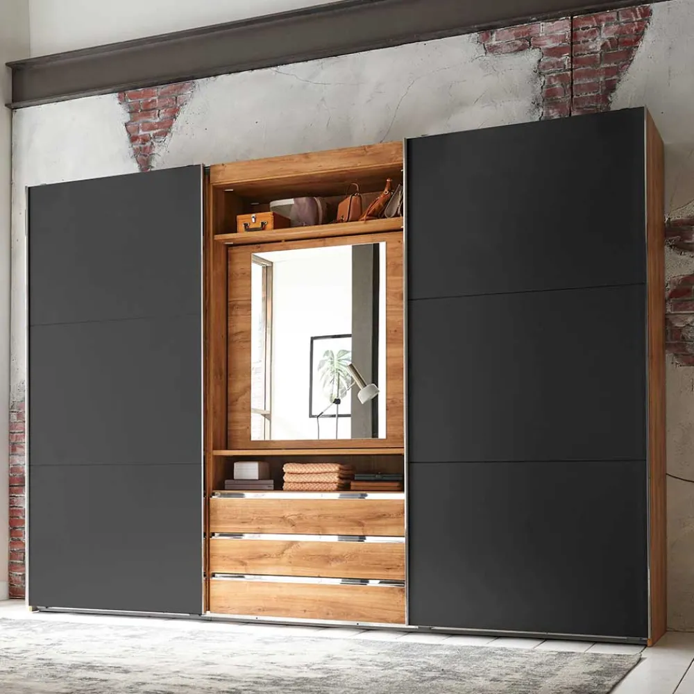 Sale Kleiderschrank mit Spiegel innen Nikita Schiebetürenschränke