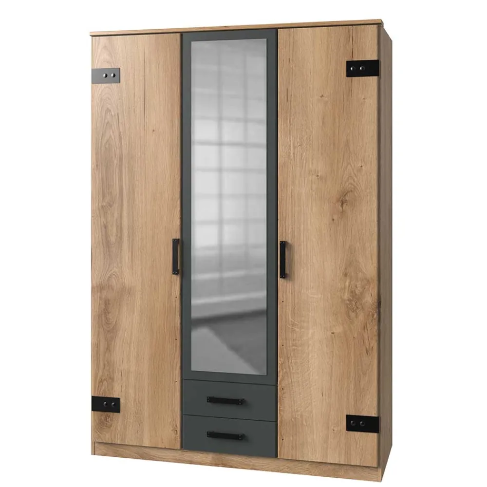 Kleiderschrank mit Spiegel Lilames*Pharao24 Online