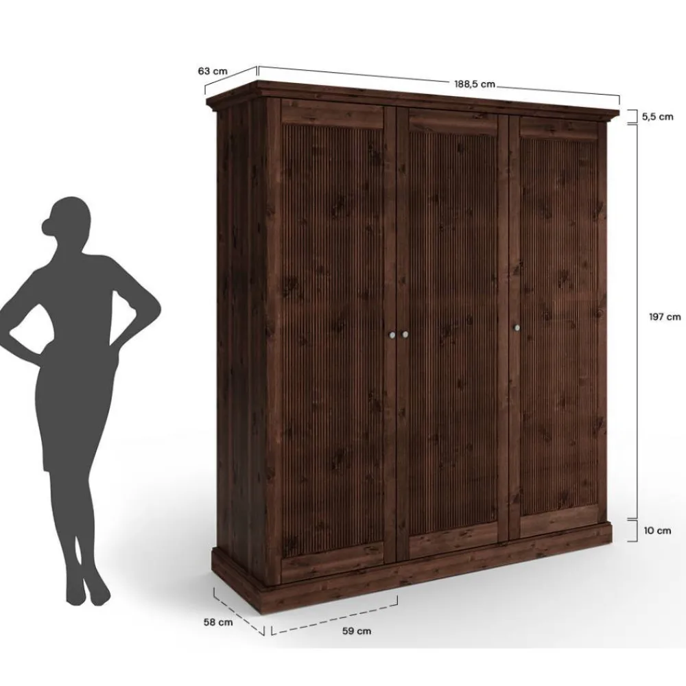 Sale Kleiderschrank Phelix Drehtürenschränke|Massivholz Kleiderschränke