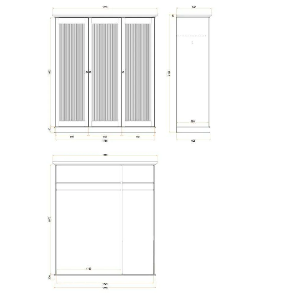Sale Kleiderschrank Phelix Drehtürenschränke|Massivholz Kleiderschränke