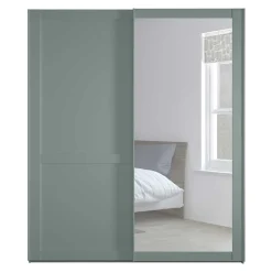 Kleiderschrank Schiebetüren mit Spiegel Forjan*Pharao24 Outlet