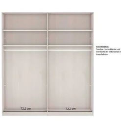 Kleiderschrank Schiebetüren mit Spiegel Forjan*Pharao24 Outlet