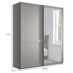 Outlet Kleiderschrank Schwebetüren Saconso Kleiderschränke|Schlafzimmerschränke