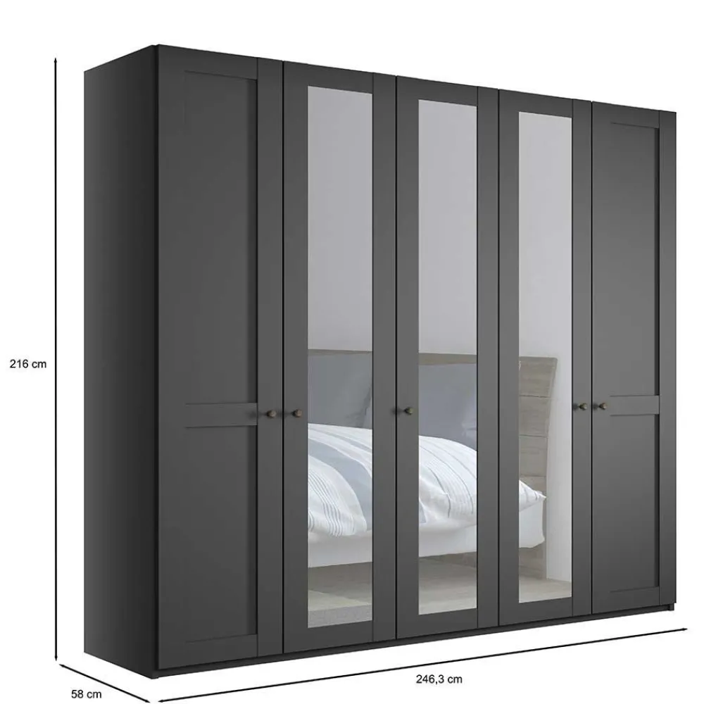 Hot Kleiderschrank 5-türig Bien Drehtürenschränke|Kleiderschränke