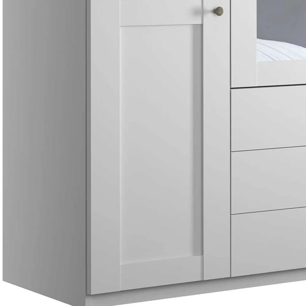 Clearance Kleiderschrank weiss Tudana Drehtürenschränke|Kleiderschränke