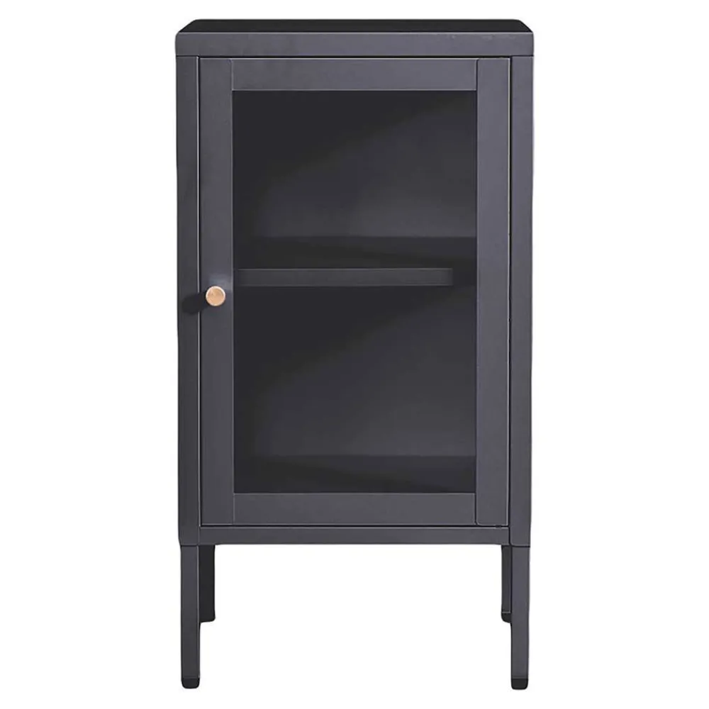 Outlet Kleine Metall Vitrine Olavia Stauraumvitrinen