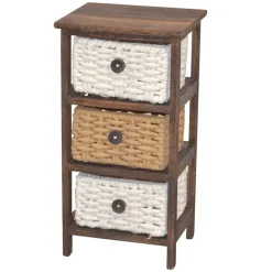 Discount Kleines Regal mit Körben Wambada Massivholzregale|Standregale