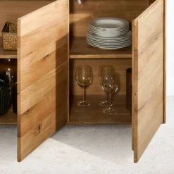 New Kommode Echtholz Pluto Küchenkommode|Esszimmerkommoden