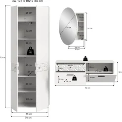 Clearance Komplett Garderobe Meteora Garderobensets