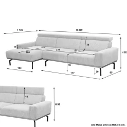 Outlet L Sofa Imuraca Polstermöbel|Wohnzimmercouch