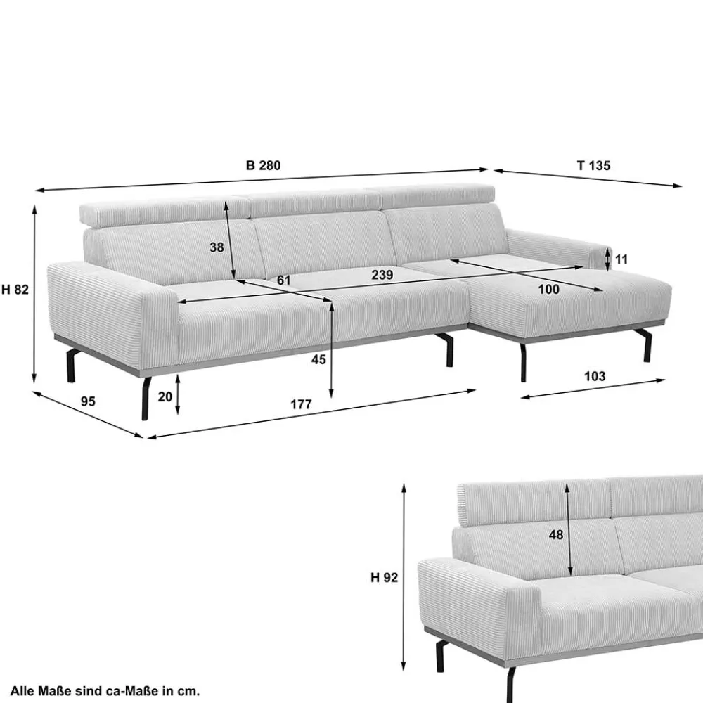 Outlet L Sofa Imuraca Polstermöbel|Wohnzimmercouch