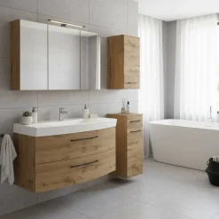 Outlet Landhaus Badmöbel Set Longos Badmöbel Sets