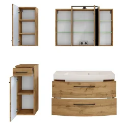 Outlet Landhaus Badmöbel Set Longos Badmöbel Sets