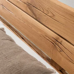 Landhaus Balken Bett massiv Linie*Pharao24 Online