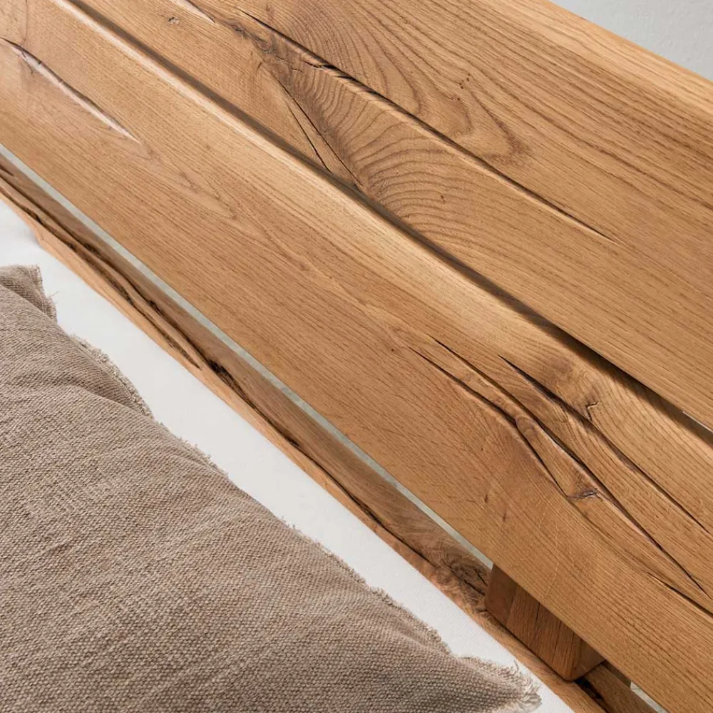 Landhaus Balken Bett massiv Linie*Pharao24 Online