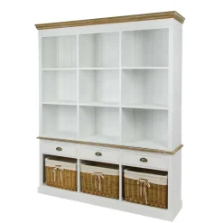 Online Landhaus Bücherregal Tevez Wohnzimmerregale|Regalwände